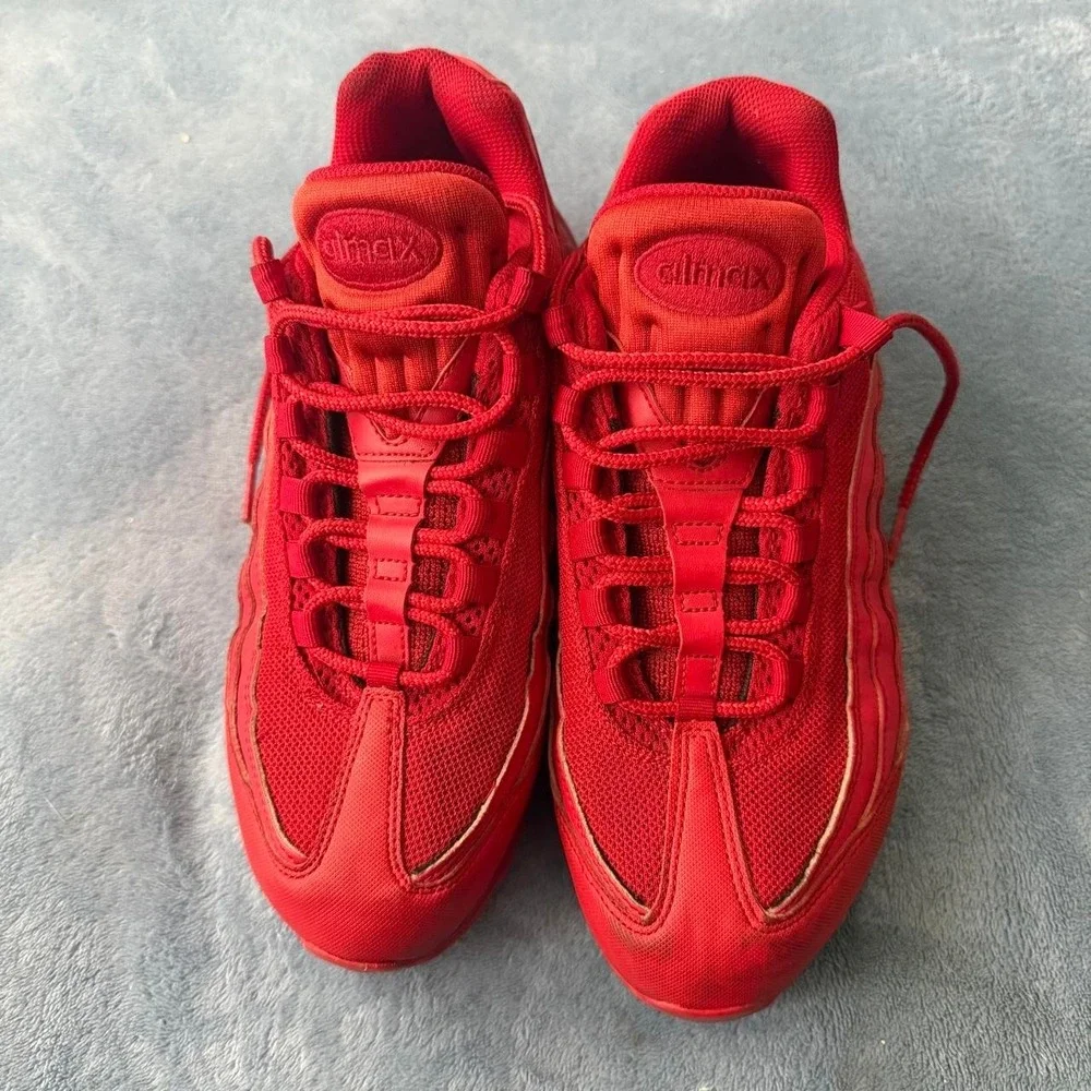 Nike Air Max 95 Varsity Triple Red Shoes, CQ9969-600 Men's 8.5 *NO insoles